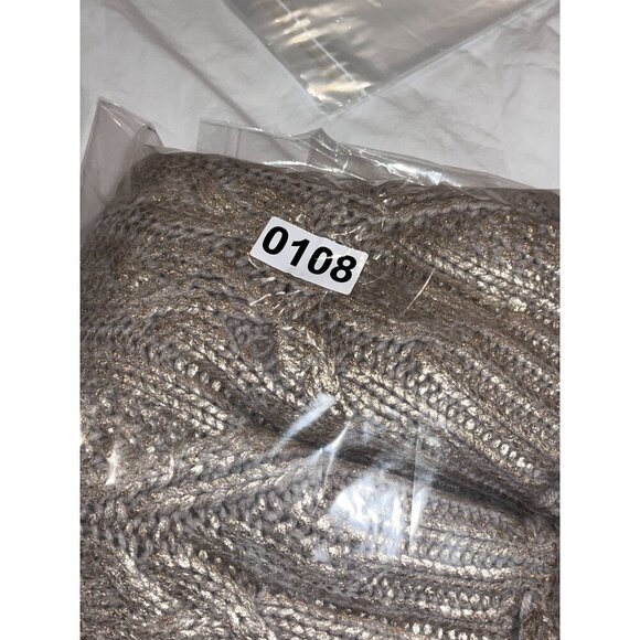 Zara Bronze Cable Knit Long Sleeve Pullover Cardigan Women's Sweater Size S - Picture 10 of 10